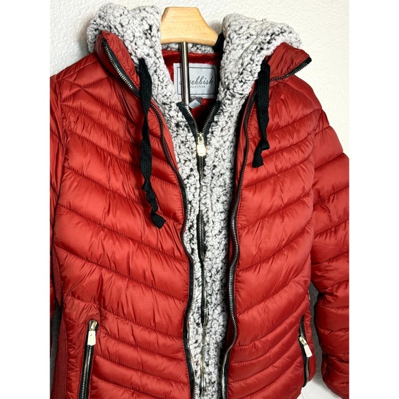 Snobbish Margot Puffer Jacket Womens L Brick Full Zip Hooded Thermal Insulation - Picture 3 of 11